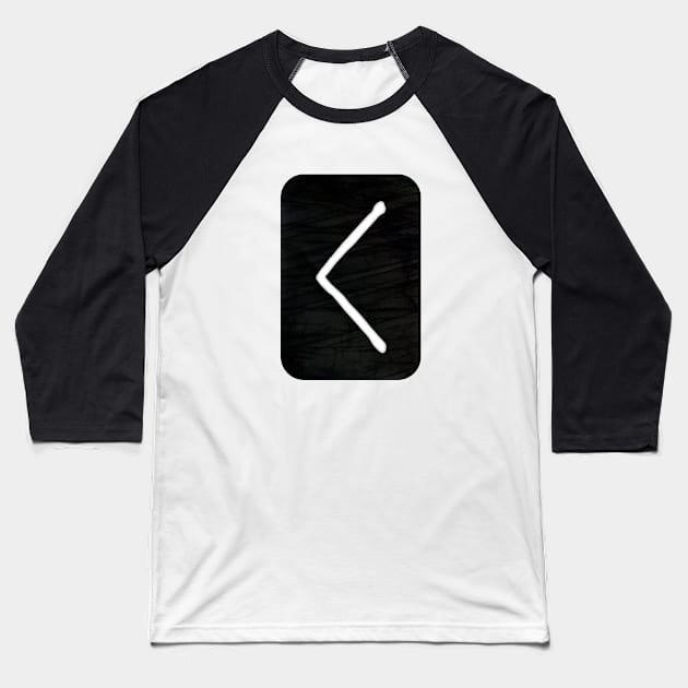 Kenaz | Elder Futhark Runes Baseball T-Shirt by wildtribe